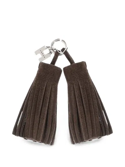 Hogan Woven Tie Tassels In Brown