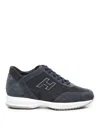 Hogan Interactive H Flock Sneaker In Blue