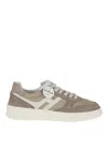 Hogan Low-top Sneakers With Nubuck Leather In Beis