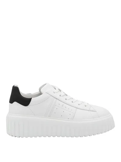 HOGAN WHITE LEATHER SNEAKERS