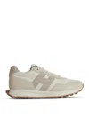Hogan 'h602' Leather Sneakers Featuring Suede Panels In White