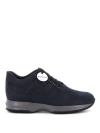 Hogan Hyperactive Low-top Sneakers Rubber Sole In Blue