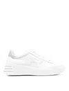 Hogan Leather Sneakers With Glittered Patch In White