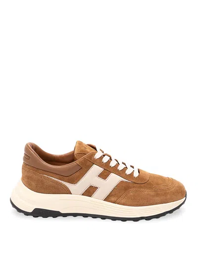 Hogan Hyperlight Suede Leather Trainers With Chunky Sole In Multi