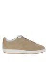 Hogan Rubber Sole Sneakers Perforated Detailing In Beis