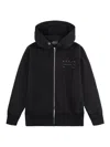 Hogan Zipper Hoodie In Black