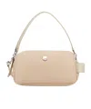 Hogan Doppia Leather Shoulder Bag In Nude