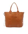 Hogan Leather Tote Bag With Detachable Strap In Brown