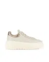Hogan H-stripes Low-top Sneakers In Neutral