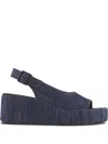 Hogl 65mm Denim Platform Sandals