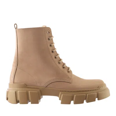 Hogl Beige Forrest Sophisticated Nubuck Ankle Boots In Multi