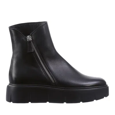 Hogl Black High-performance Chunky Sole Leather Ankle Boots