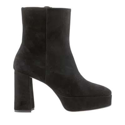 Hogl Black Nora High-heel Side Zipper Platform Ankle Boots