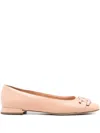 Hogl Chain-detail Ballet Flats In Pink