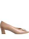 Hogl Etienne Block-heel Patent Pumps