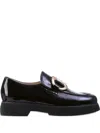 Hogl Fred Patent Oversized-buckle Loafers