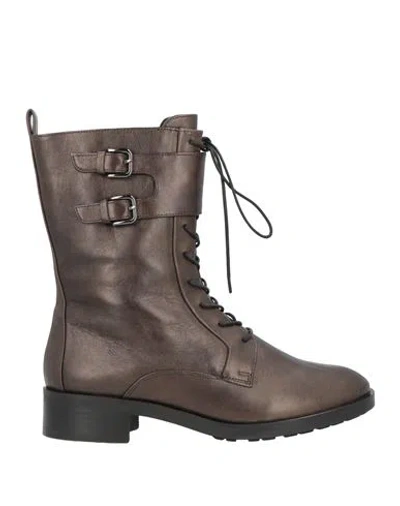 Hogl Hōgl Woman Ankle Boots Bronze Size 8.5 Sheepskin In Yellow