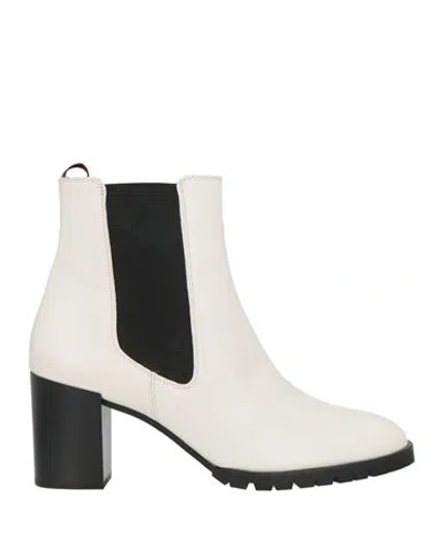 Hogl Hōgl Woman Ankle Boots Off White Size 10 Sheepskin