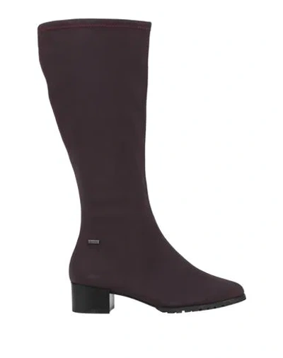 Hogl Hōgl Woman Boot Dark Purple Size 6 Synthetic Fibers