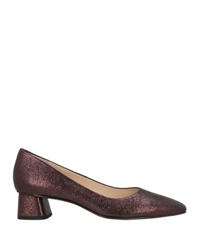Hogl Hōgl Woman Pumps Bronze Size 9 Leather In Yellow