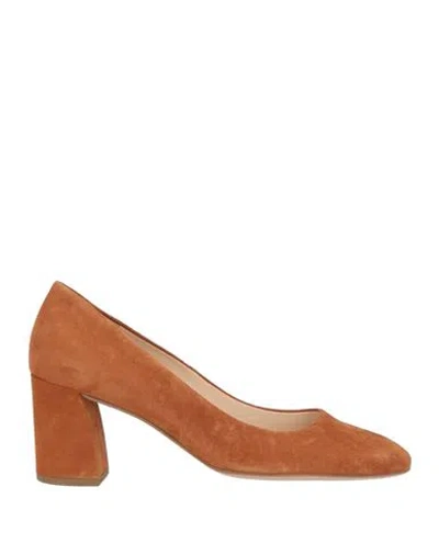 Hogl Hōgl Woman Pumps Tan Size 9.5 Leather In Brown