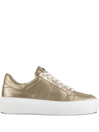 Hogl Illusion Metallic Leather Platform Sneakers
