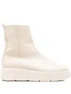Hogl Platform Zip Boots In Neutral