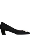 Hogl Thilda Block-heel Suede Pumps
