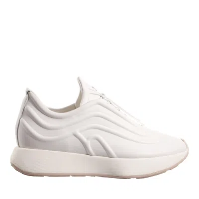 Hogl White Fin Smooth Wave Details Thick Cushioning Sneakers In Neutral