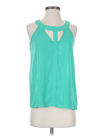 Pre-owned Hoity Toity Sleeveless Blouse In Teal