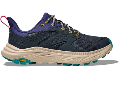 Pre-owned Hoka Anacapa 2 Low Goretex (women's) Sneakers In Varsity Navy Blue/mountain Iris In Multi