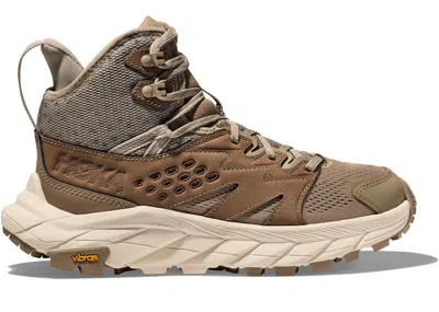 Pre-owned Hoka Anacapa Breeze Mid (women's) Sneakers In Dune/eggnog