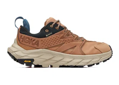 Pre-owned Hoka Anacapa Goretex Low (women's) Sneakers In Tigers Eye/black