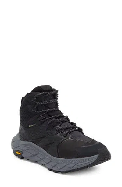Hoka Anacapa Mid Gore-tex® Waterproof Hiking Shoe In Black/black