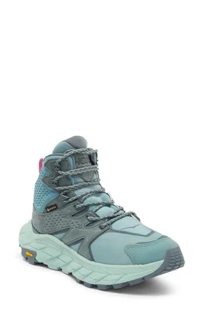 Hoka Anacapa Mid Gore-tex® Waterproof Hiking Shoe In Trellis/mist Green