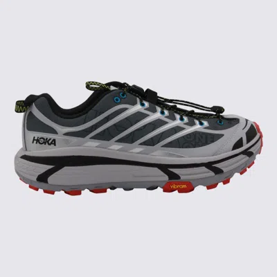 HOKA BLACK AND GREY MAFATE THREE 2 SNEAKERS