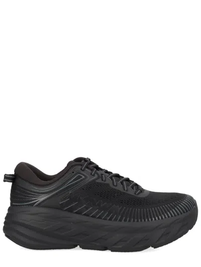 Hoka Black Bondi 7 Breathable Mesh Sneakers