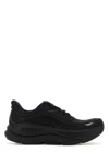 Hoka Bondi 9 Black Low Top Sneakers With Maxi Logo Lettering On The Side In Tech Fabric Unisex In Black
