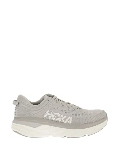 Hoka Bondi 7 Lace-up Sneakers In Neutral