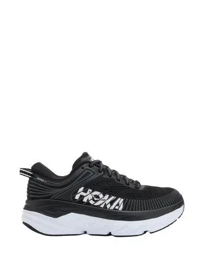 Hoka Bondi 7 Logo Sneakers In Black