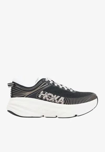 Hoka One One Black Textile W Bondi 7 Sneakers