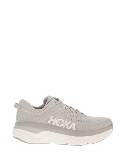 Hoka Bondi 7 Running Trainers In Gray