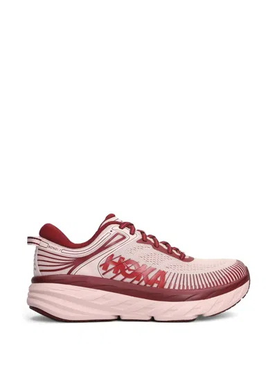Hoka Bondi 7 Mesh Sneakers In Pink
