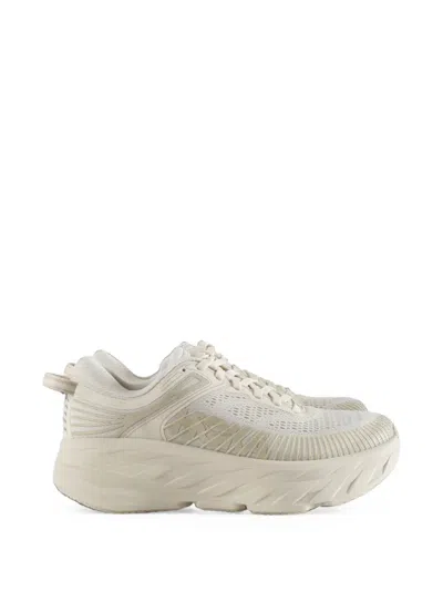 Hoka Bondi 7 Panelled Low-top Sneakers In White