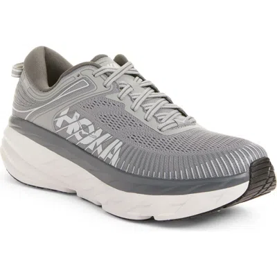 Hoka Bondi 7 Running Shoe In Gray