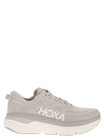 Hoka Bondi 7 Running Trainers In Gray