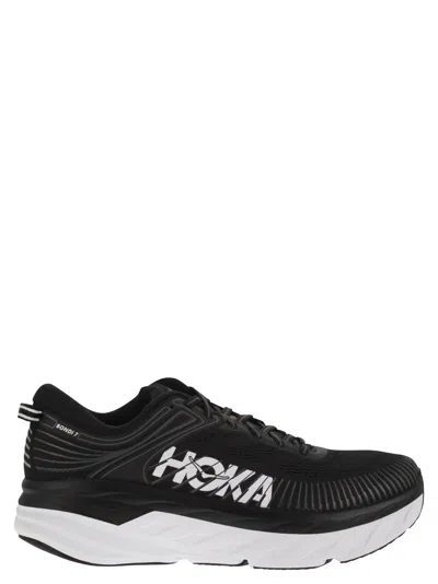 Hoka Bondi 7 Running Trainers In Black