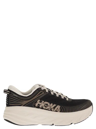 Hoka Bondi 7 Running Trainers In Animal Print