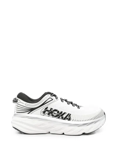 Hoka Bondi 7 Woman Sneakers White Size 8.5 Textile Fibers