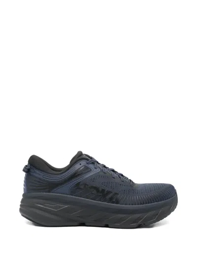 Hoka One One Bondi 7 Lace-up Sneakers In Blue